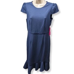 Betsey Johnson NWT Scuba Crepe Dress with Ruffle Hem Sz 4